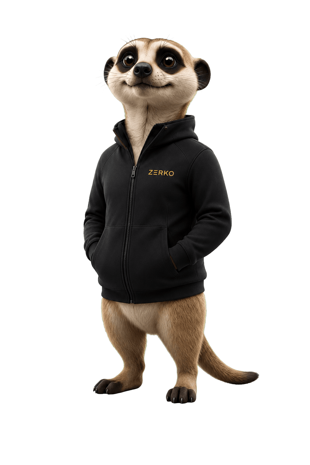 Otto, Zerko's AI operations mascot wearing a black Zerko jacket